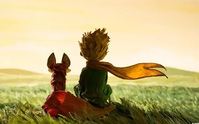 Illustration lumineuse — duo contemplatif dans un champ au soleil levant
